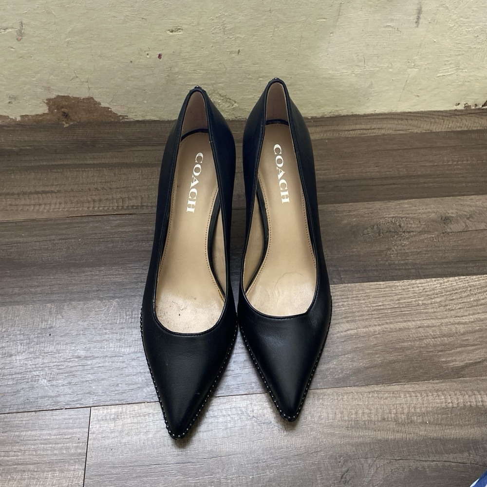 Coach Women's Jackie Leather Pump 8  Black G5264 - Picture 2 of 11